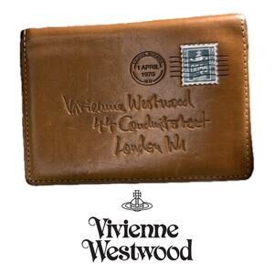 Sold- Vintage Vivienne Westwood Postcard Brown Leather Wallet